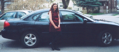 Me and my sleek black car!