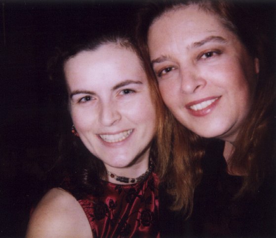 Laura and Kim at the Oakville concert, January 29, 2000. (Aren't we beautiful?)